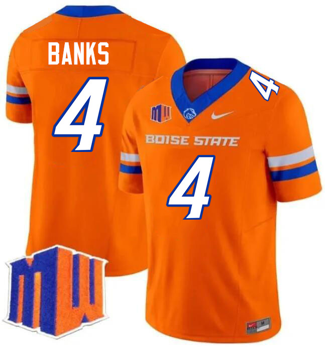 Davon Banks Jersey, Boise State Broncos College Football Jersey College Uniforms-Orange  Davon Banks Jersey, Boise State Broncos College Football Jersey College Uniforms-Orange